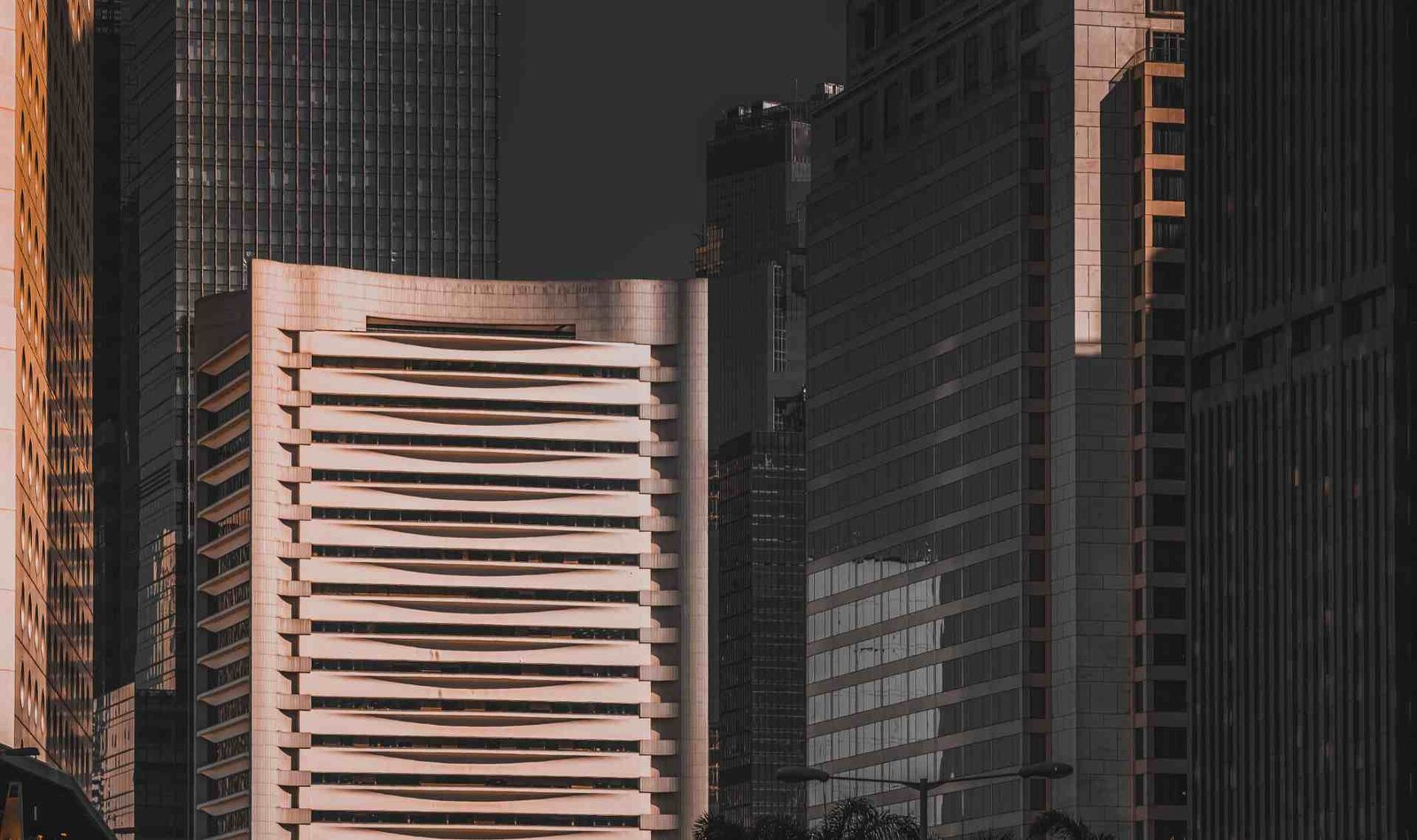 Modern building with clean exterior facade finish